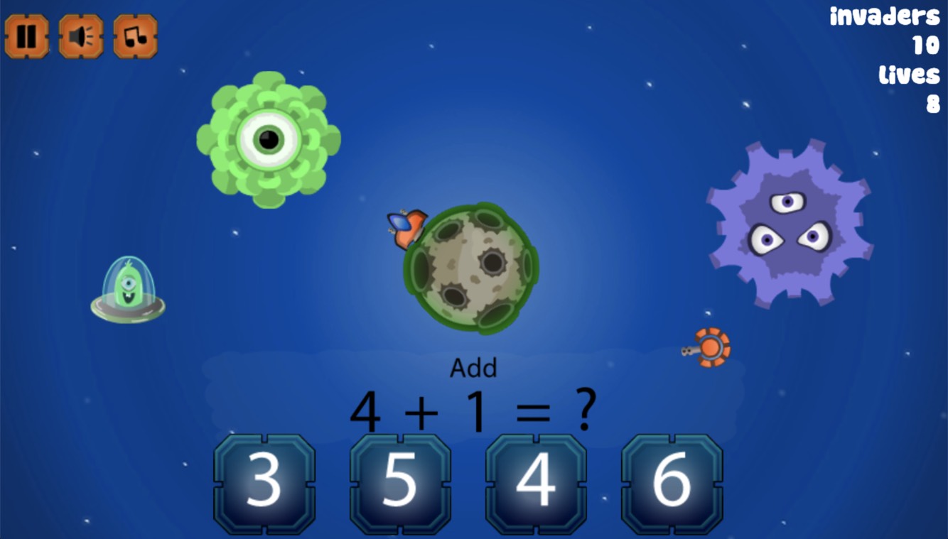 Math Invasion gameplay